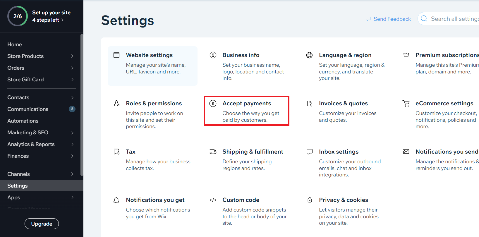 Fatora Payment API Wix