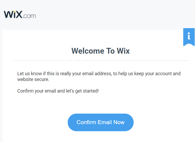 تأكيد البريد الالكتروني wix 4