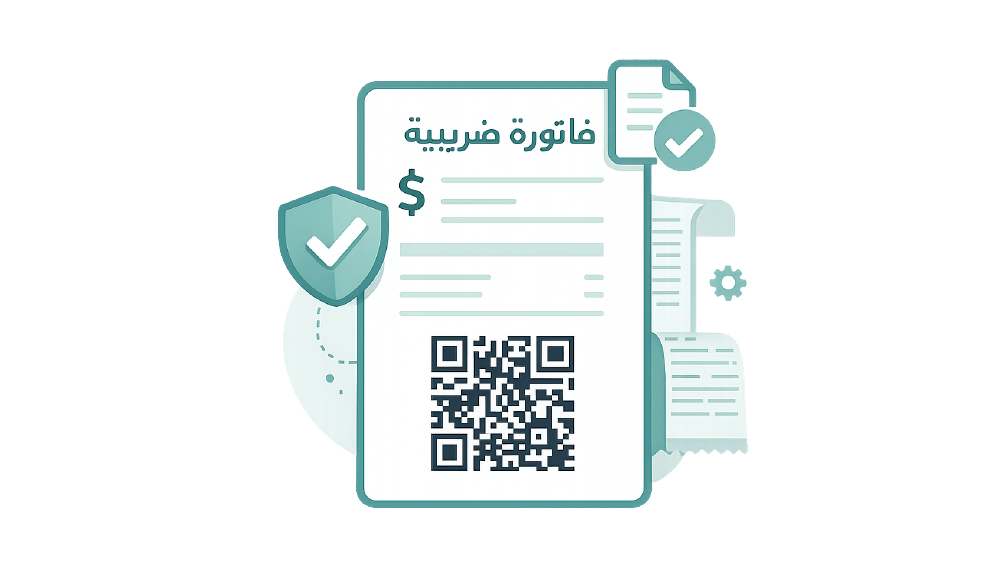 فاتورة ضريبية مع QR Code