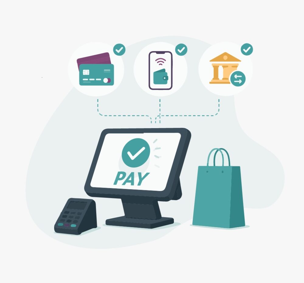 خيارات الدفع الإلكتروني في نظام الكاشير POS