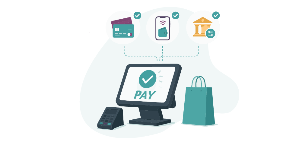 خيارات الدفع الإلكتروني في نظام الكاشير POS | فاتورة